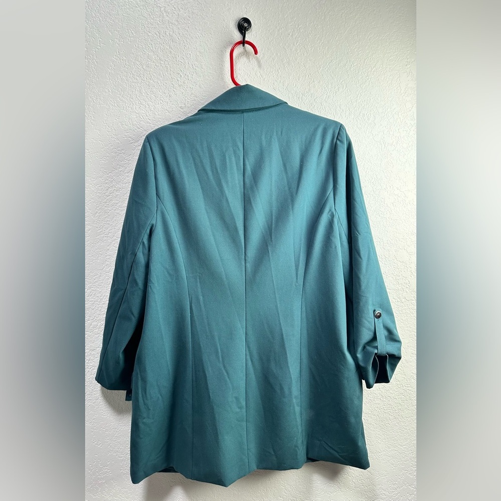 Nicole Miller Women’s Deep Teal Blazer Size L - Picture 3 of 6